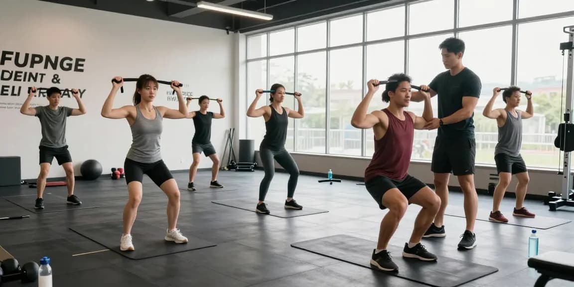 Driada Shop fitness products showcased in an active gym environment with trainers and athletes.