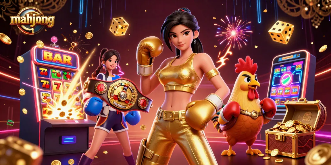 Play mahjong in a vibrant casino scene with immersive gaming elements and dynamic energy.