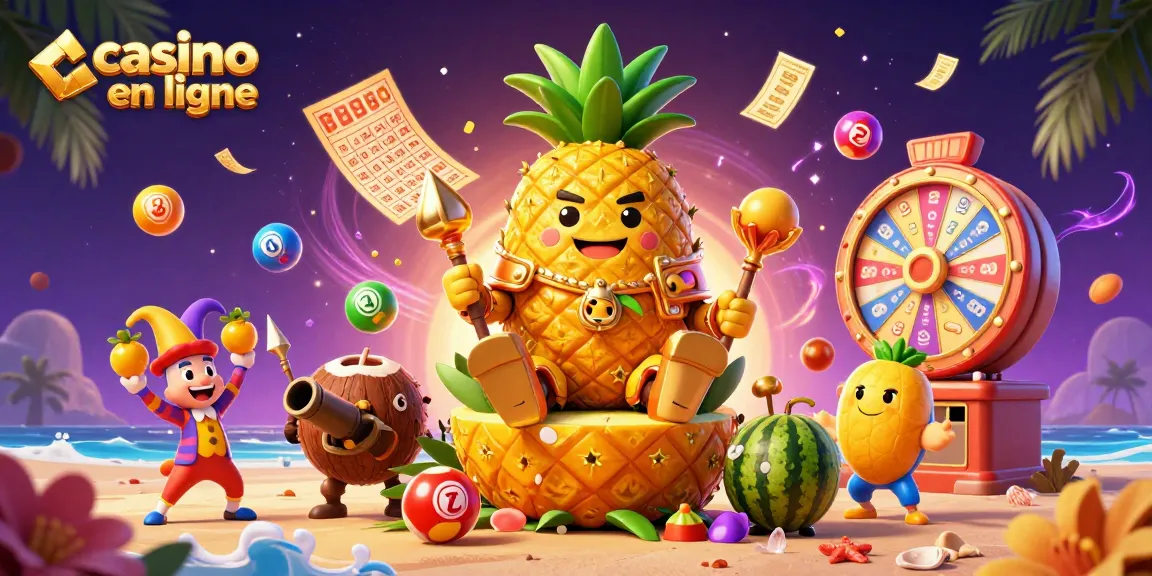Jouez à casino en ligne avec des personnages colorés dans une illustration animée riche en détails.