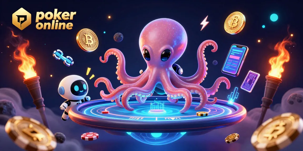 Jouez au poker en ligne avec un poulpe extraterrestre et une table holographique captivante.