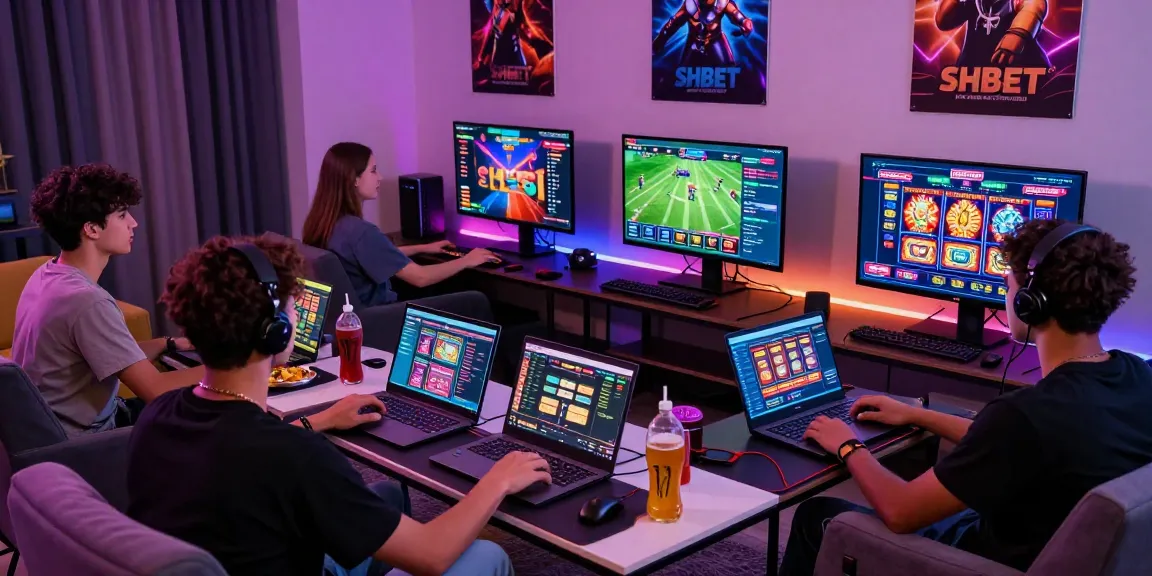 Engaging online gaming atmosphere at https://shbet.cruises/ with friends enjoying casino games and sports betting.