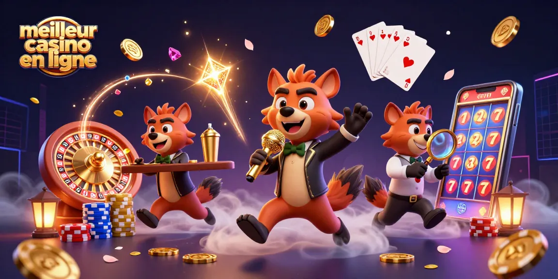 Jouer à un meilleur casino en ligne avec des hyènes amusantes dans un club de casino.