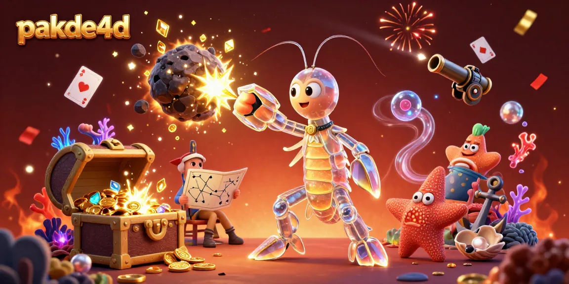 Experience thrilling wins with pakde4d as the galactic samurai shrimp battles for treasure in an enchanting 3D casino scene.