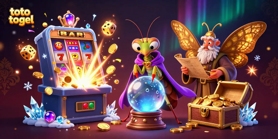 Play and win big with toto togel in this vibrant 3D casino illustration packed with action.