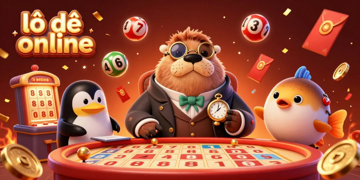 Engage in the exciting world of lô đề online with a lively lottery showdown featuring cartoon walrus and friends.