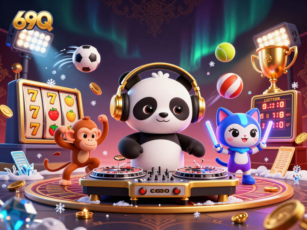 69Q oferece uma festa de cassino vibrante com um panda DJ e muitos prêmios brilhantes.