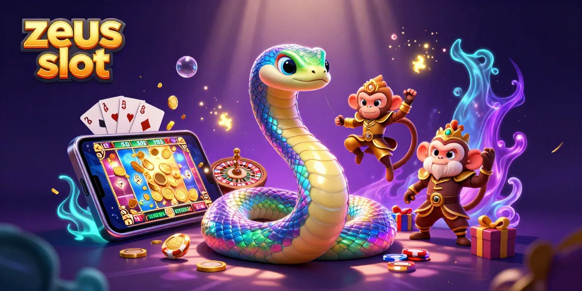 Experience the zeus slot action with vibrant characters and exciting game elements in a lively casino scene.