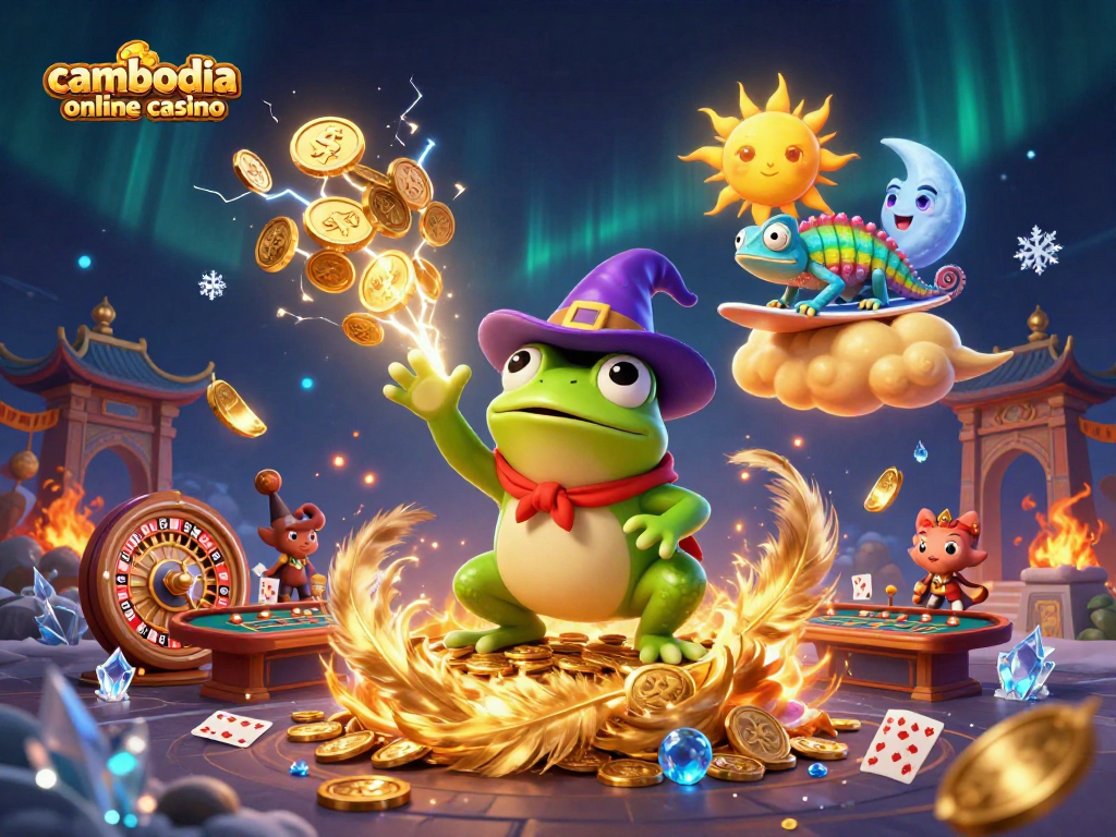 Experience the thrill of cambodia online casino with lively characters, coins, and entertainment elements!