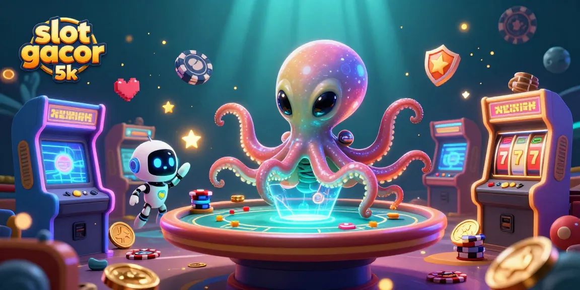 Engage in thrilling gameplay at slot gacor 5k with dynamic alien characters and vibrant casino elements.