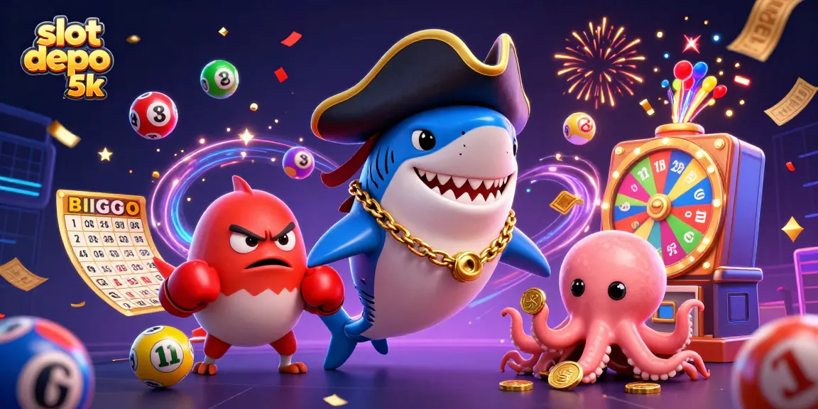 Experience thrilling slot depo 5k gameplay with vibrant characters and dynamic casino elements.