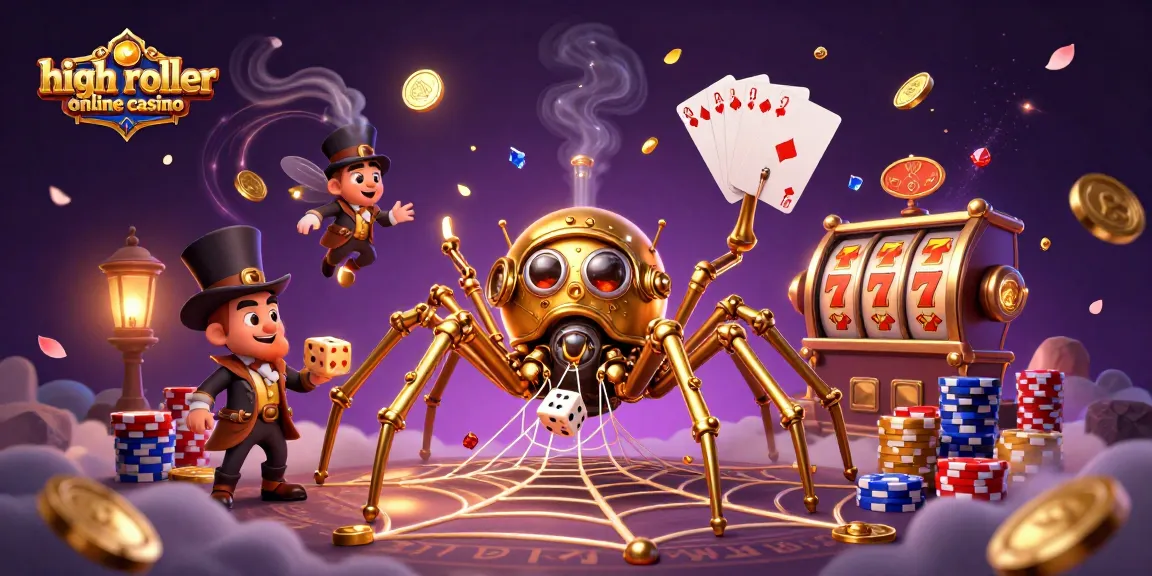Engage with high roller online casino excitement illustrated with a dynamic 3D scene of gaming action.