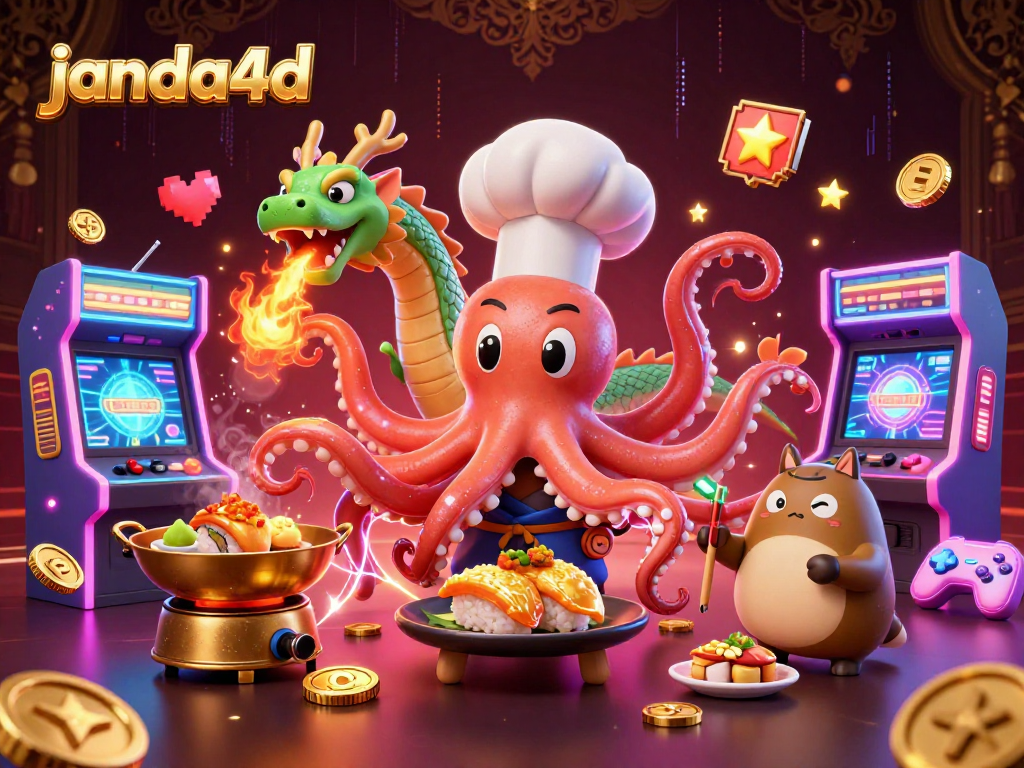 Mengguncang taruhan di JANDA4D dengan aksi seru dari karakter unik dalam ilustrasi kasino 3D.