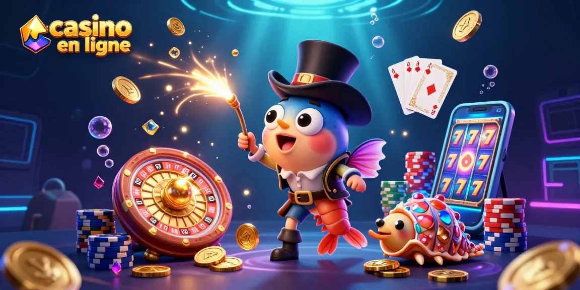 Vivez une expérience passionnante d'action de casino en ligne avec le poisson grenouille, les crevettes et l'escargot de mer parmi des pièces volantes.