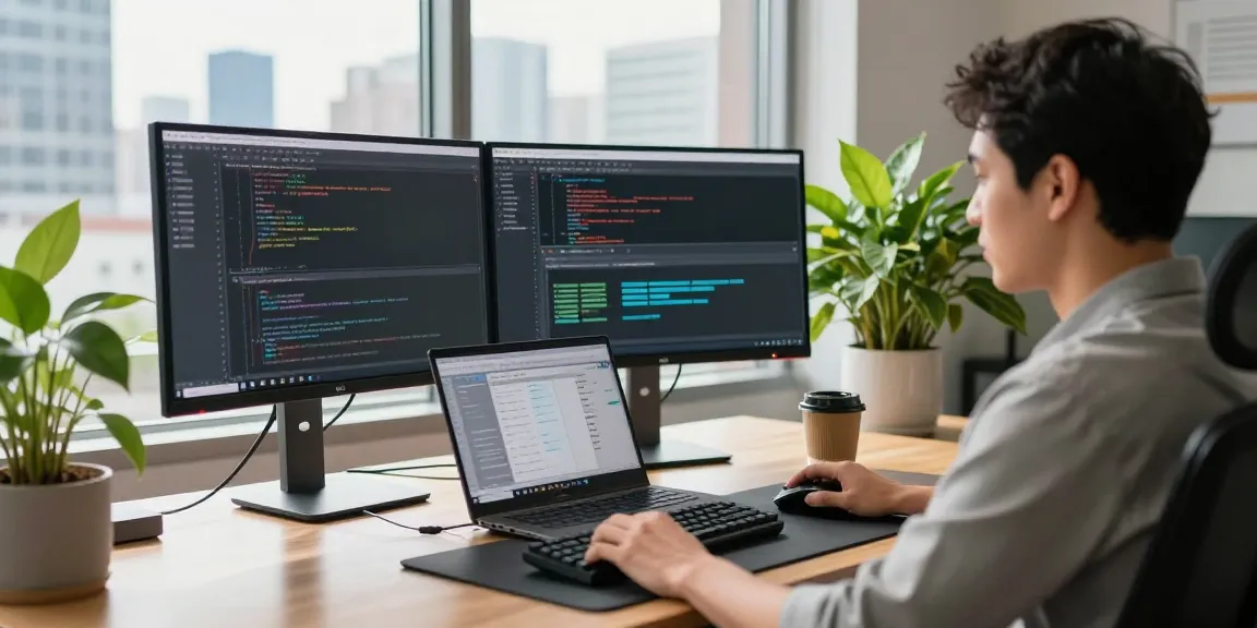 Code and design tools in a modern workspace showcasing 纸飞机中文版 features for developers.