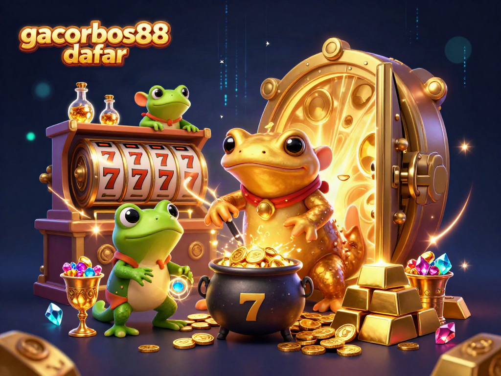 Engage in exciting gaming sessions with gacorbos88 daftar at an animated medieval casino scene.