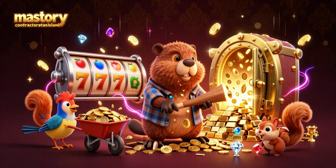 Play exciting slot games with masonrycontractorstatenisland featuring a vibrant cartoon scene of fun characters collecting coins.