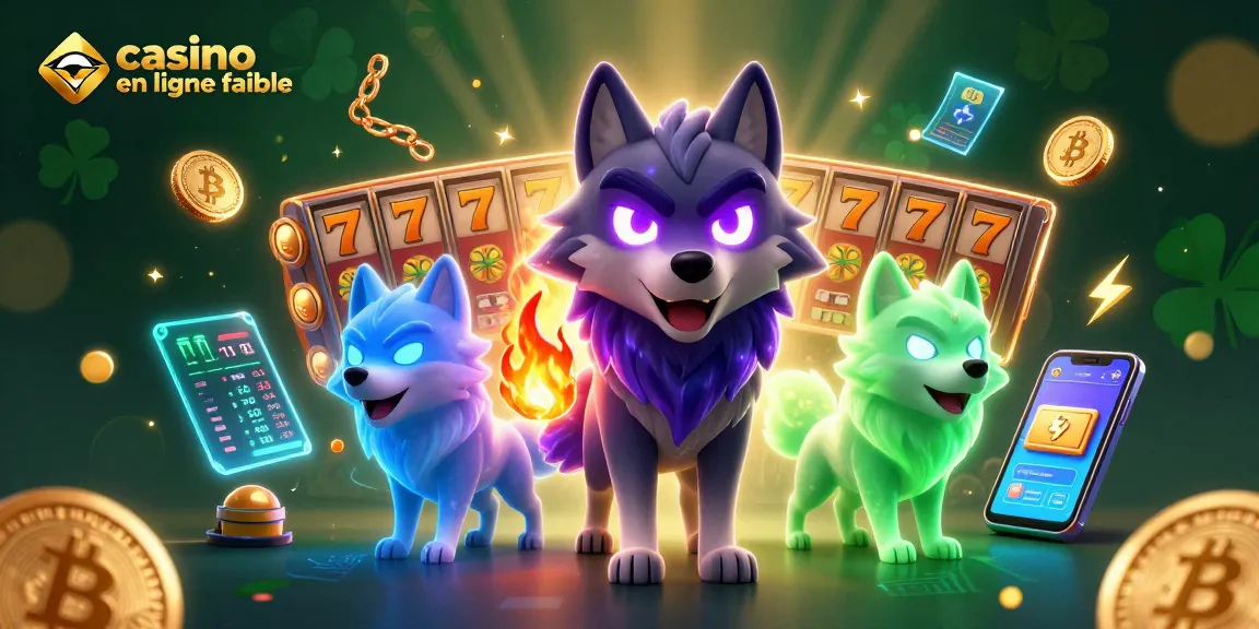 Jouez au casino en ligne fiable avec une illustration captivante de personnages animés et des éléments de jeu.
