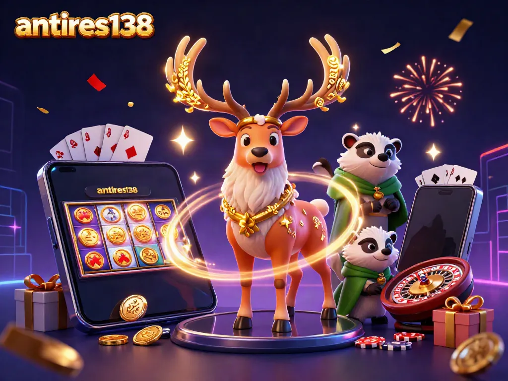 Antares138 menghadirkan permainan slot terbaik dengan simbol slot warna-warni dan koin emas yang meluncur.