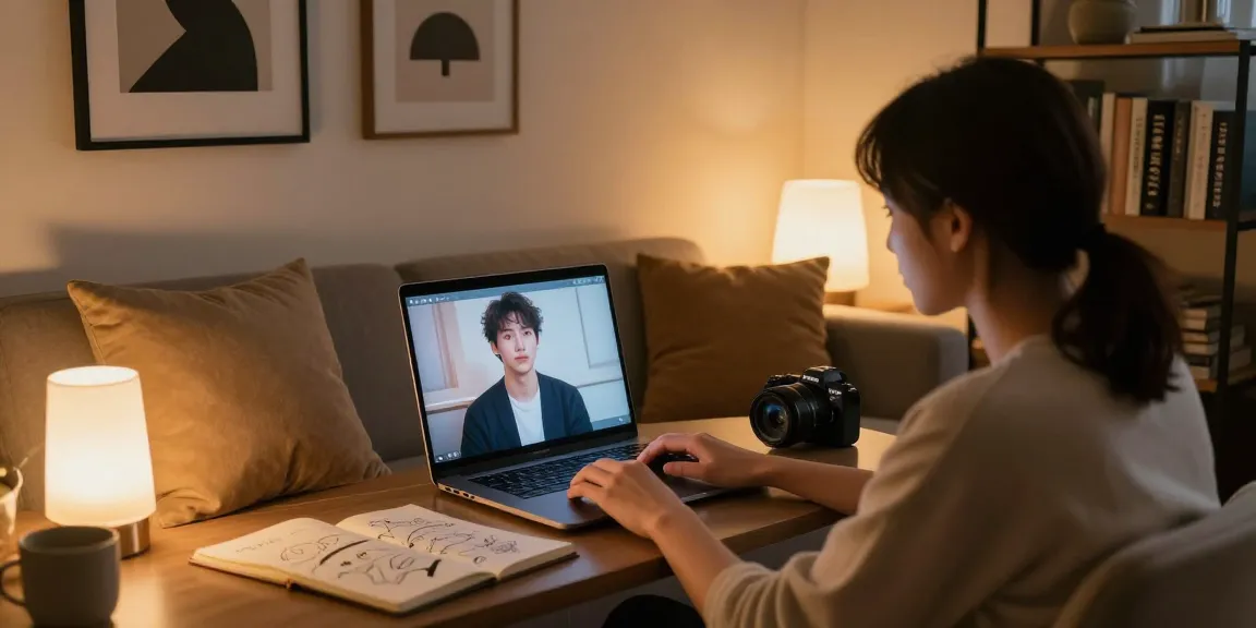 Engaging chat with NSFW AI persona in a cozy virtual room setting, intimate and inviting atmosphere.