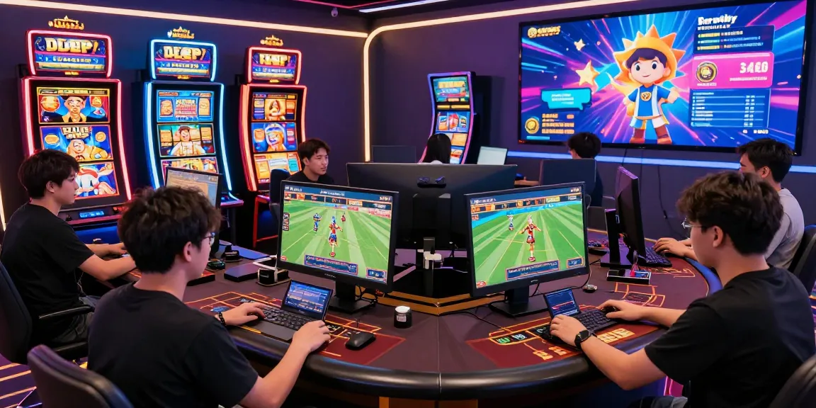 Excited players enjoying 鉅城娛樂城 online gaming and sports betting with vibrant visuals.