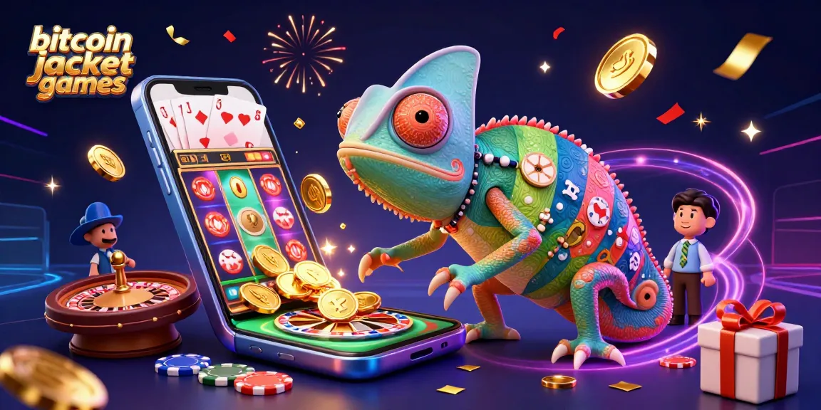 Experience thrilling bitcoin jackpot games with our vibrant 3D casino illustration showcasing dynamic gaming elements.