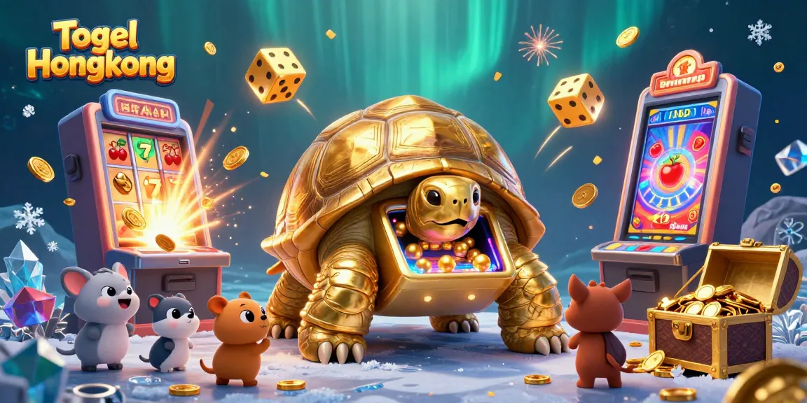 Experience thrilling Togel Hongkong action with a golden tortoise pinball and exciting casino elements.