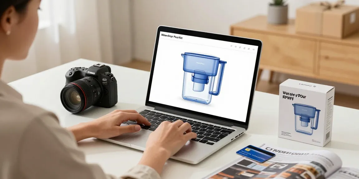 Waterdrop Plus RPWF Refrigerator Water Filter in an online shopping review, showcasing best deals in a digital marketplace.