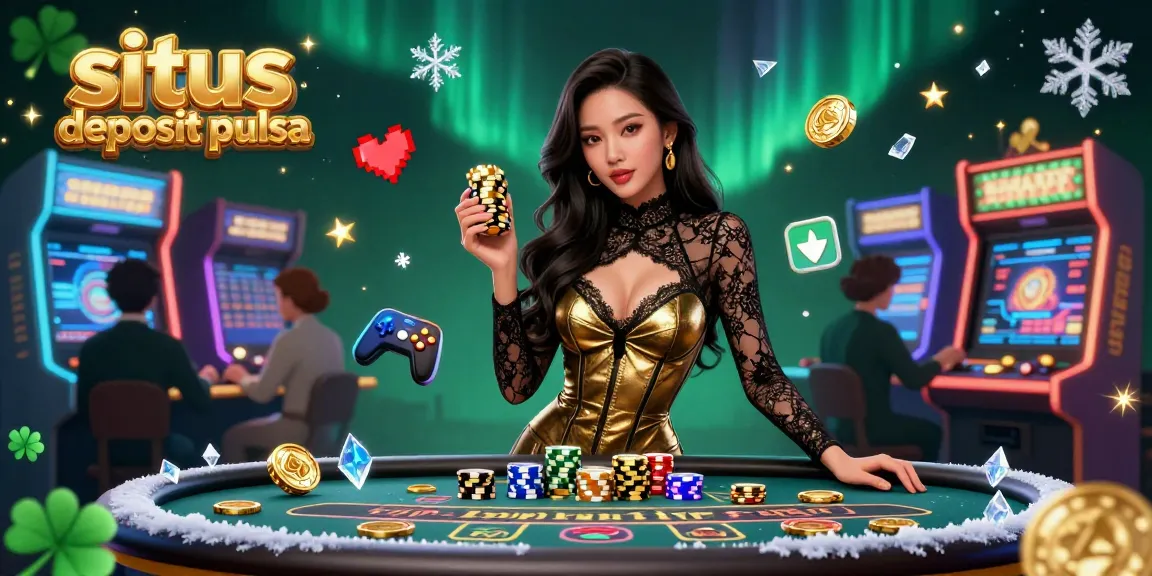 Experience the excitement at situs deposit pulsa with our 3D casino illustration featuring high-stakes gaming ambience.