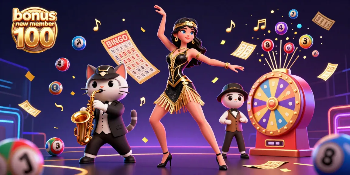 Expand your chances with bonus new member 100 in a lively casino-themed illustration.