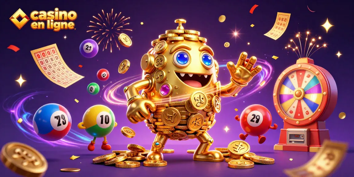 Profitez des jeux passionnants dans le casino en ligne avec un golem doré vibrant.