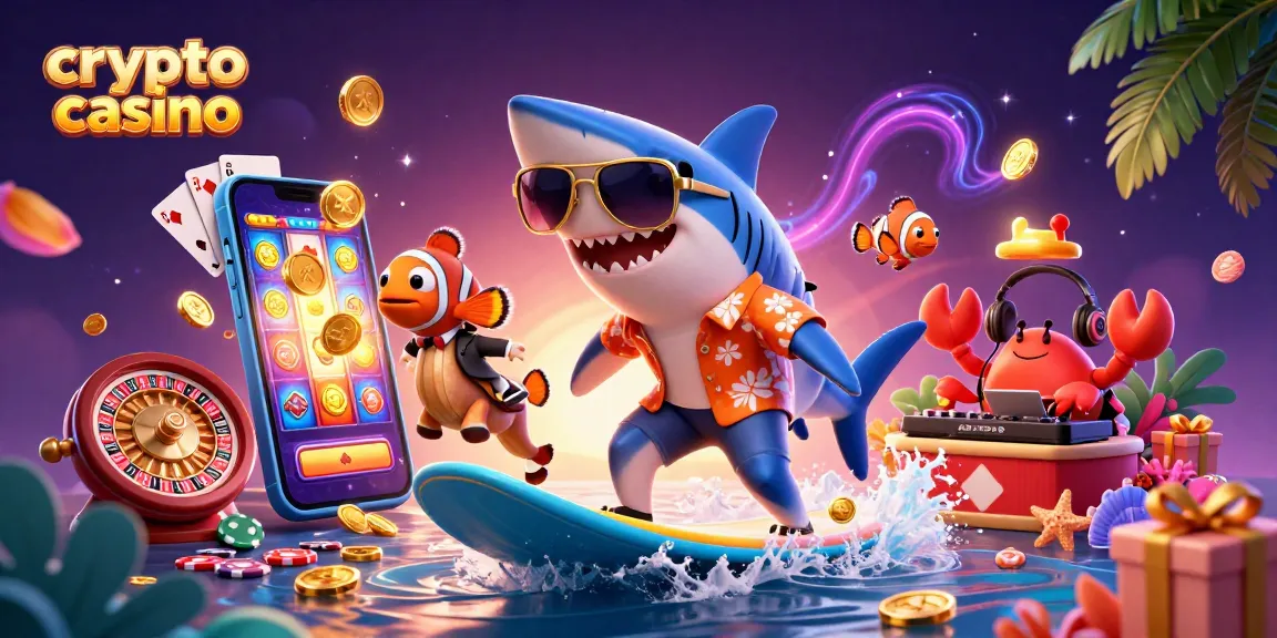 Le casino crypto propose des jeux dynamiques comme des machines à sous avec un requin élégant et des poissons dansants.