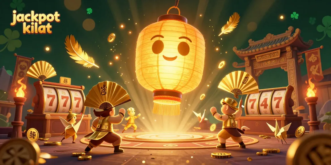 Engage in thrilling gameplay with jackpot kilat in a vibrant casino scene featuring golden lanterns.