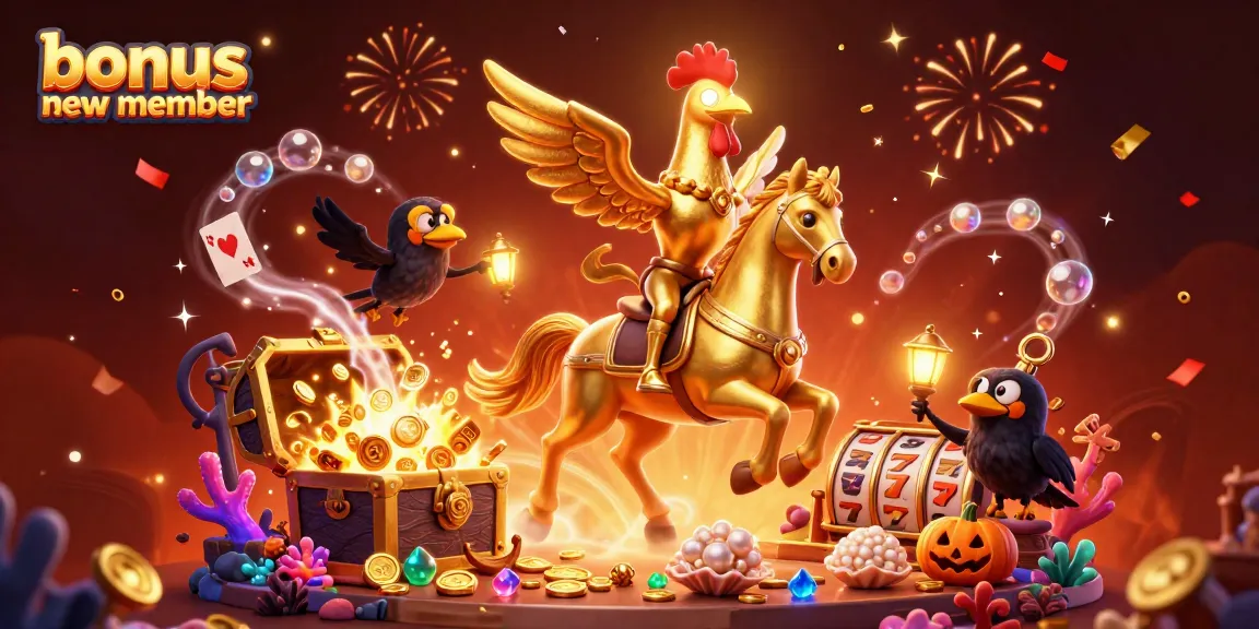 Join the excitement of bonus new member adventures with a vibrant casino scene bursting with energy.